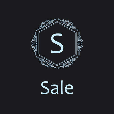 Vector geometric linear style frame - art deco text decoration.のイラスト素材