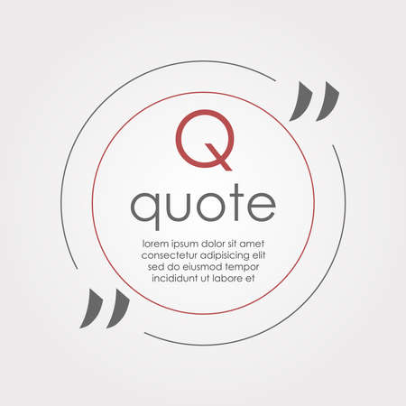 Citation text box. Frame for decoration quote and other information. Quote blank template. Quote bubble. Empty template. Business card template, paper sheet, information, text Print designのイラスト素材