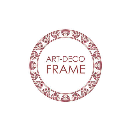 Vector geometric linear style frame - art deco text decoration.のイラスト素材