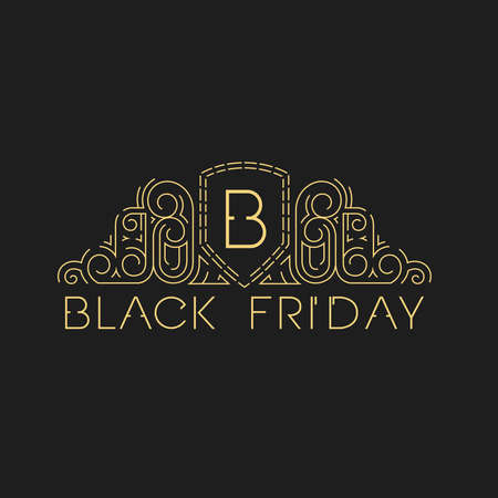 Black friday sale background. Vector illustration. Fontのイラスト素材