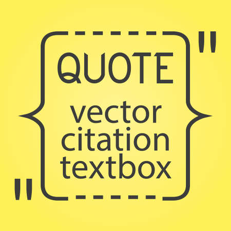 Citation text box. Frame for decoration quote and other information. Quote blank template. Quote bubble. Empty template. Business card template, paper sheet, information, text Print designのイラスト素材