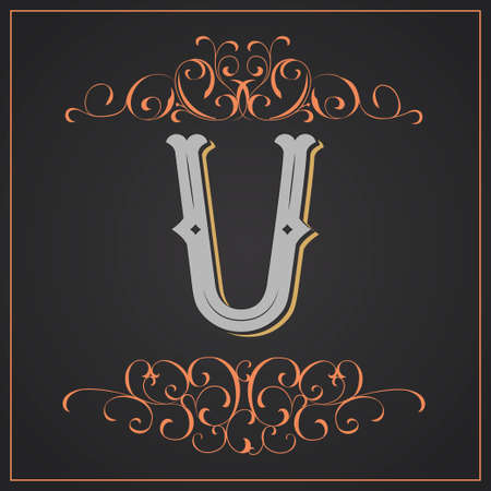 Western letter V design.のイラスト素材