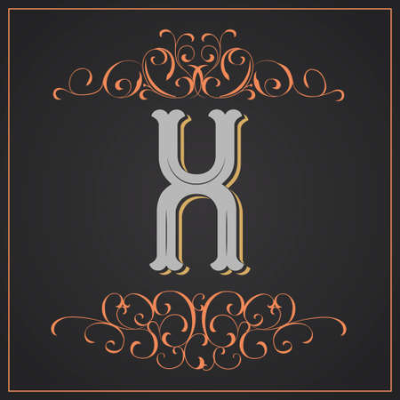 Western letter X design.のイラスト素材