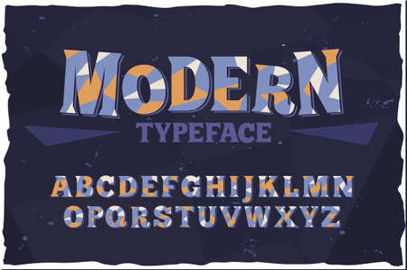 Vector typeface. Modern style fontのイラスト素材