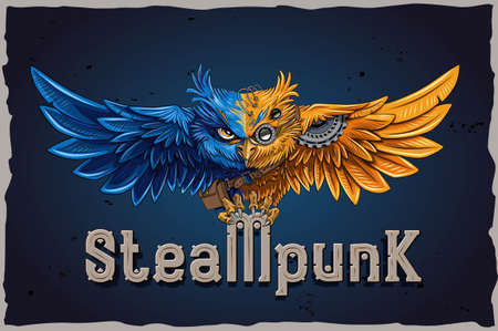 SteamPunk strong metallic font. Vintage style fontのイラスト素材