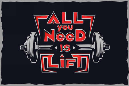 GYM vector vintage label. T-shirt vector designのイラスト素材