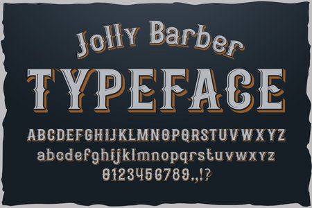 Jolly Barber vintage vector typefaceのイラスト素材