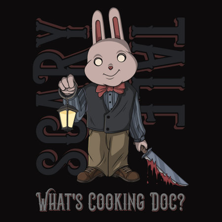 Halloween evil bunny vector illustration vector vectorのイラスト素材