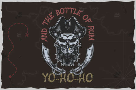 Pirates yohoho - tshirt vector illustrationのイラスト素材