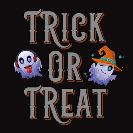 Halloween ghost - tshirt vector illustrationのイラスト素材