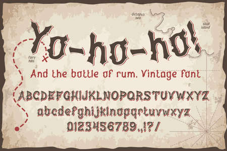Vintage vector typeface for logoのイラスト素材