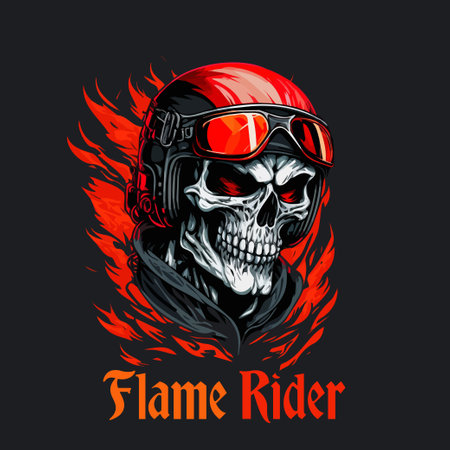 Skull Rider tshirt vector illustration.のイラスト素材