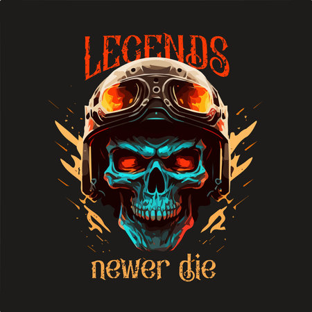Skull Rider tshirt vector illustration.のイラスト素材