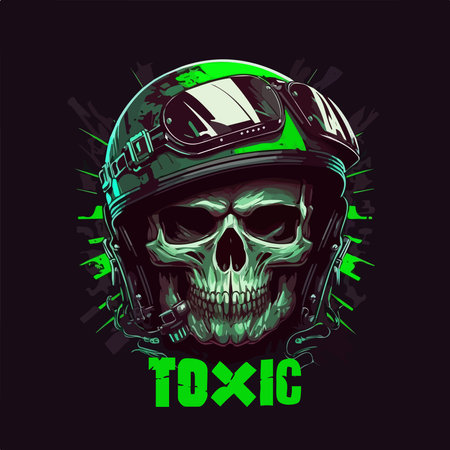 Skull toxic tshirt vector illustration.のイラスト素材