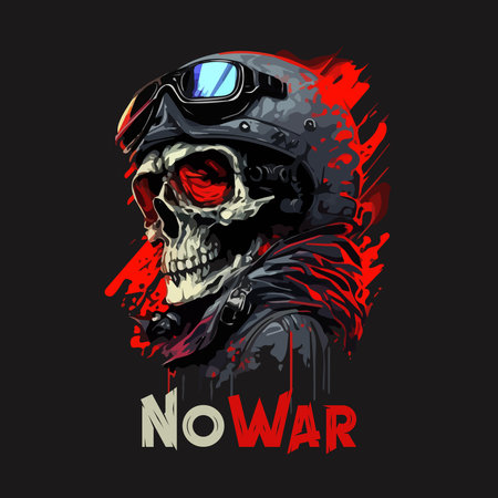 Skull military tshirt vector illustration.のイラスト素材