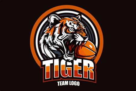 Sports team vector logo, tiger styleのイラスト素材