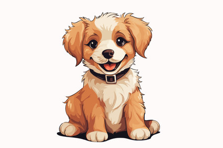 Puppy. Vector illustration for T-shirt designsのイラスト素材
