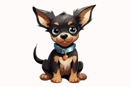 Puppy. Vector illustration for T-shirt designsのイラスト素材