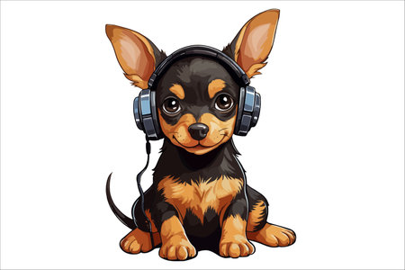 Puppy. Vector illustration for T-shirt designsのイラスト素材