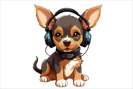 Puppy. Vector illustration for T-shirt designsのイラスト素材