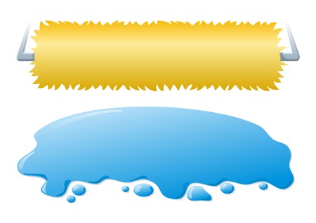 Roller brush washing machine and water splash car wash bannersのイラスト素材
