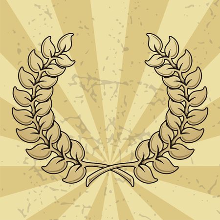 Wreath of leaves.のイラスト素材