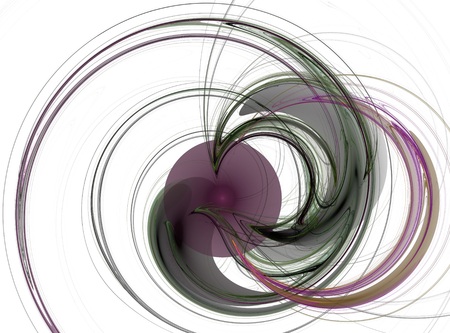 Abstract graphic fractal composition created with the help of a computer