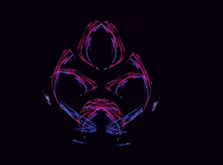 Abstract fractal composition on a color background.の写真素材