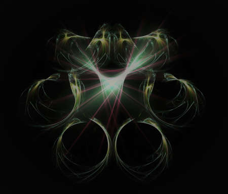 Abstract spectacular fractal composition on a beautiful background. Generated by computer.