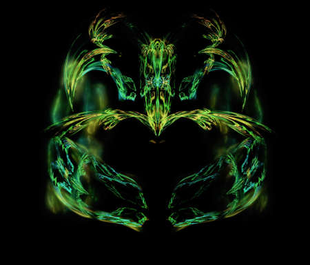 Abstract spectacular fractal composition on a beautiful background. Generated by computer.の写真素材