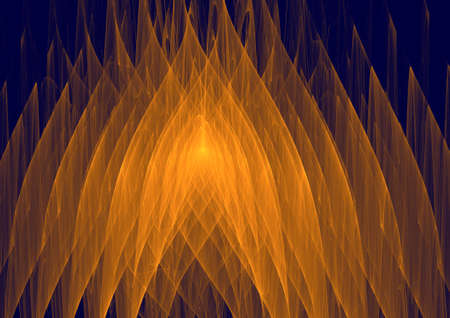 Abstract spectacular fractal composition on a black background. Generated by computer.の写真素材