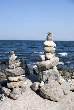 Stone tower on the Beach