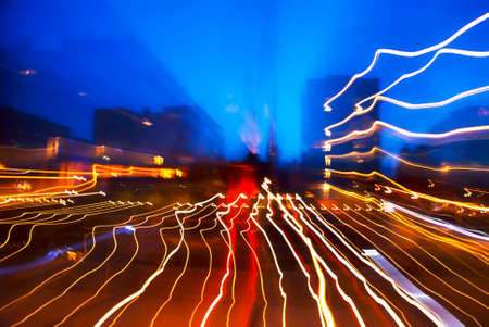 Hamburg in motion at Night