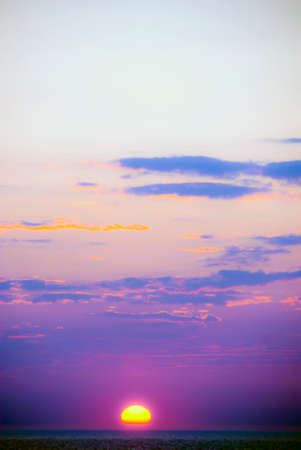 Sunset on the Sea in Denmarkの写真素材