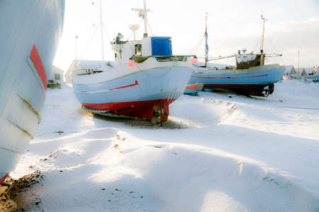 Fishing boat in Denmark at the beach