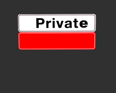 Shield Private with space for your designの写真素材