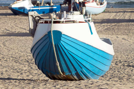 Danish fishing boat on the beach