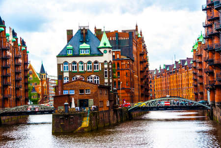 Water Castle in Hamburg's harbor cityのeditorial素材