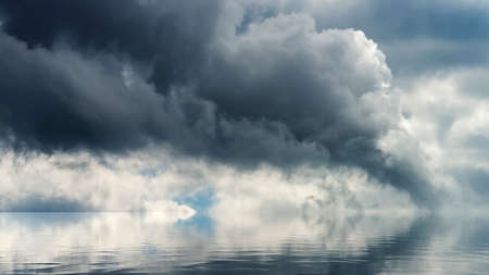 Calm before the storm on the ocean