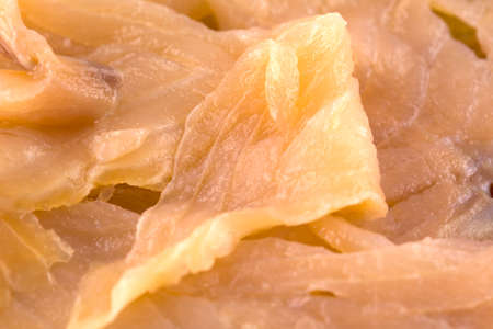 Salmon cut into slices