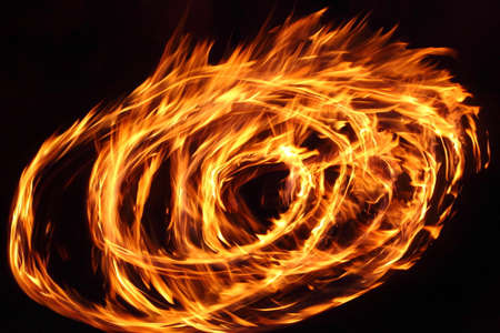 Fire spiralsの写真素材