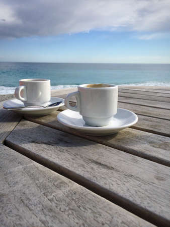 Coffee on the beachの素材