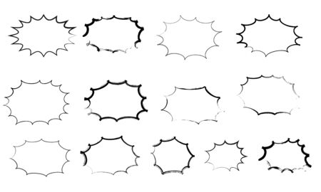 Hand-painted punk frame drawn with a brushのイラスト素材