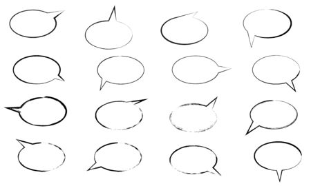 Hand-painted balloon frame drawn with a brushのイラスト素材