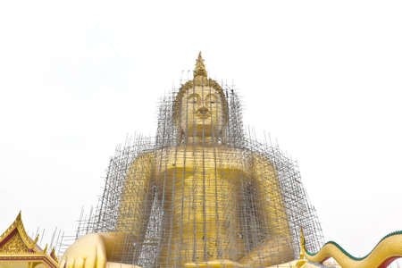 reconstruction of gold buddhaの写真素材