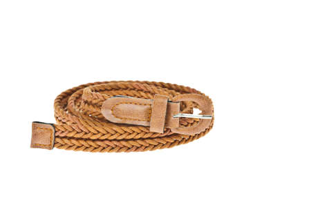 colorful brown belt  on white background