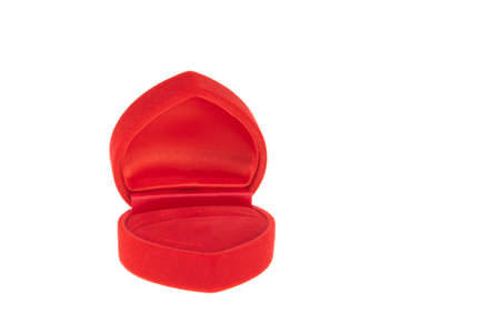 Velvet heart Shaped Box openingの写真素材