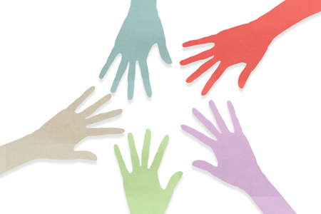 Hand made from recycled paper, building through teamwork