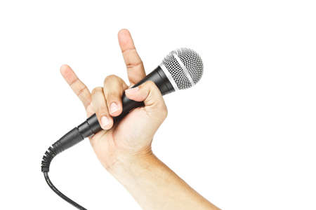 Microphone for Karaoke and handの写真素材