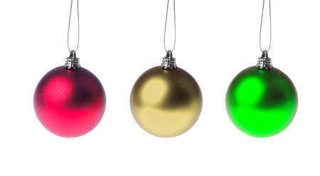 Christmas decoration isolated on white backgroundの写真素材